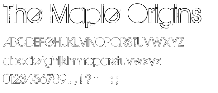 THE MAPLE ORIGINS font